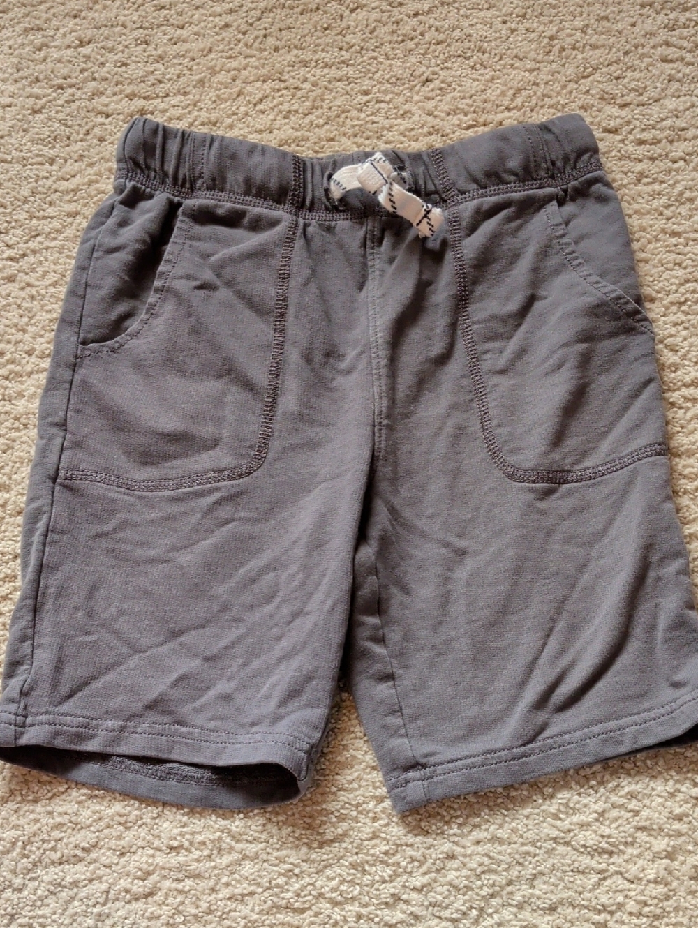 Kids Gray Knit Drawstring Shorts